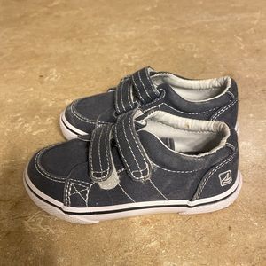 Toddler navy blue velcro Sperry sneakers